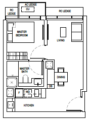 one-bernam-floor-plan-1-bedroom-a3-singapore