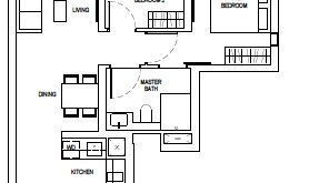 one-bernam-floor-plan-2-bedroom-b1-singapore