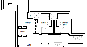 one-bernam-floor-plan-2-bedroom+study-bs3-singapore