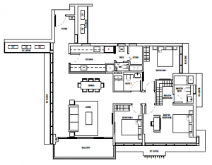 one-bernam-floor-plan-penthouse-e2-singapore